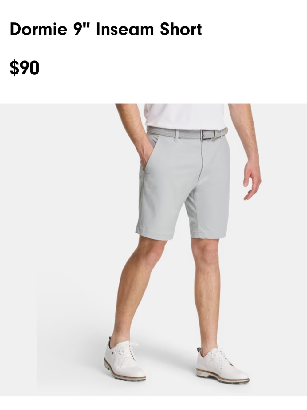 FootJoy Dormie Golf Short - Light Gray